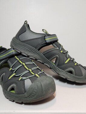 Merrell Unisex Child Hydro 2 Sandals Water Shoes Velcro Size 6 Green Gray NEW Br